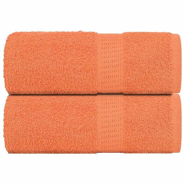 vidaXL Serviettes de toilette 2 pi&egrave;ces FROGN Orange 30 x 30 cm 100 % coton