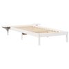 vidaXL Cadre de lit Blanc 100 x 200 cm Pin massif