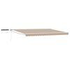 vidaXL Auvent r&eacute;tractable &eacute;lectrique Beige et blanc 4,5 &times; 3 m