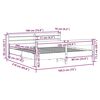 vidaXL Cadre de lit sans matelas cire marron 180x200cm bois pin massif