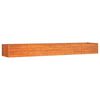 vidaXL Lit sur&eacute;lev&eacute; de jardin rouill&eacute; 400x80x45 cm acier corten