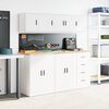vidaXL Armoire murale de garage blanc bois d'ing&eacute;nierie