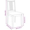 vidaXL Chaises &agrave; manger coussins 2 pcs naturel bois massif caoutchouc