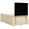 vidaXL Sommier &agrave; lattes de lit avec matelas Cr&egrave;me 120x200 cm Tissu