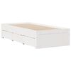 vidaXL Lit bibliothèque sans matelas blanc 90x200cm bois de pin massif