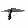 vidaXL Parasol de jardin Noir et Noir 248.5 x 247.5 x 160 cm