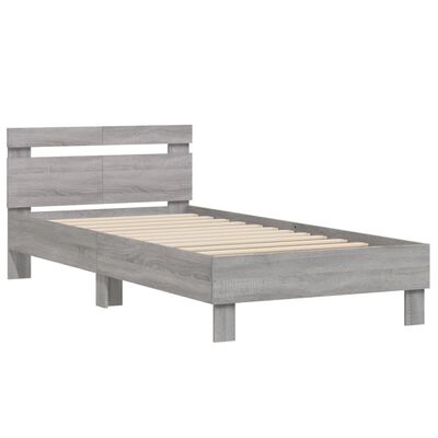 vidaXL Cadre de lit sans matelas avec tête de lit 100x200 cm