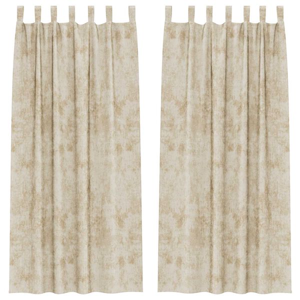 vidaXL Rideaux en velours 2 pcs Cr&egrave;me 245 x 140 cm Velours