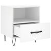vidaXL Table de chevet blanc 40x35x47,5 cm bois d&rsquo;ing&eacute;nierie