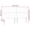 vidaXL T&ecirc;te de lit &agrave; LED Bleu fonc&eacute; 180x5x118/128 cm Velours