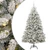 vidaXL Sapin de No&euml;l Artificiel &agrave; Branches Articul&eacute;es Vert et blanc