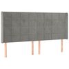 vidaXL Sommier &agrave; lattes de lit matelas et LED Gris clair 180x200 cm