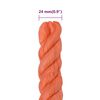 vidaXL Corde de travail Orange 24 mm 100 m Polypropyl&egrave;ne