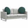 vidaXL Coussins de si&egrave;ge 2 pcs Vert fonc&eacute; &Oslash;60 x 21 cm tissu