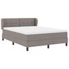 vidaXL Lit &agrave; ressorts avec matelas Taupe 140 x 190 cm tissu