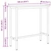 vidaXL table Blanc 100 x 40 x 101 cm Bois d'ing&eacute;nierie et acier