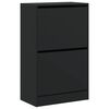 vidaXL Armoire &agrave; chaussures noir 60x34x96,5 cm bois d'ing&eacute;nierie