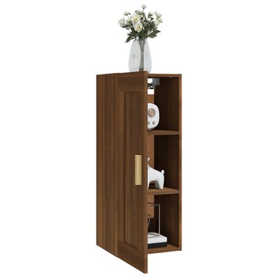 vidaXL Armoire murale Chêne marron 35x34x90 cm Bois d'ingénierie