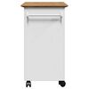 VidaXL Chariot de cuisine BODO blanc et marron 67,5x45x80 cm