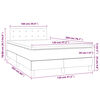 vidaXL Sommier &agrave; lattes de lit et matelas Gris clair 120x200cm Velours