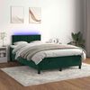 vidaXL Sommier &agrave; lattes de lit avec matelas LED vert fonc&eacute; 120x190 cm