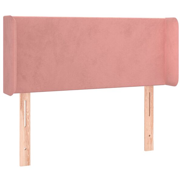 vidaXL T&ecirc;te de lit &agrave; LED Rose 103x16x78/88 cm Velours