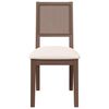 vidaXL Chaises &agrave; manger coussins 2 pcs marron bois massif caoutchouc