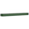 vidaXL Lit sur&eacute;lev&eacute; de jardin Acier galvanis&eacute; 507x100x36cm Vert