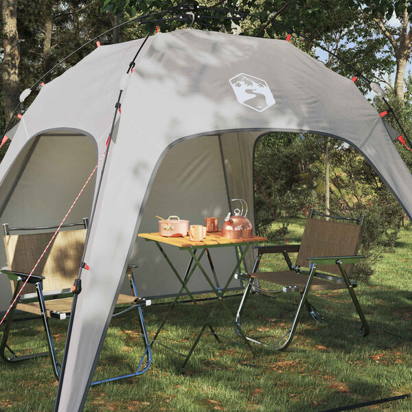 vidaXL Tente Instantan&eacute;e avec stockage Gris 260 x 260 x 197 cm Acier