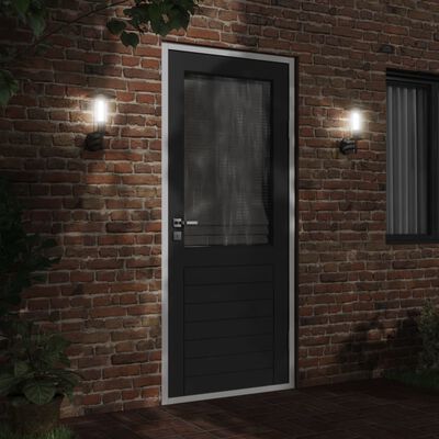 vidaXL Applique murale d'extérieur noir acier inoxydable