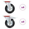 vidaXL 8 pcs Roulettes pivotantes 160 mm