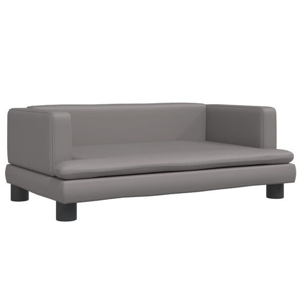 vidaXL Lit pour chien gris 80x45x30 cm similicuir