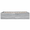 vidaXL Cadre de lit sans matelas sonoma gris 135x190 cm