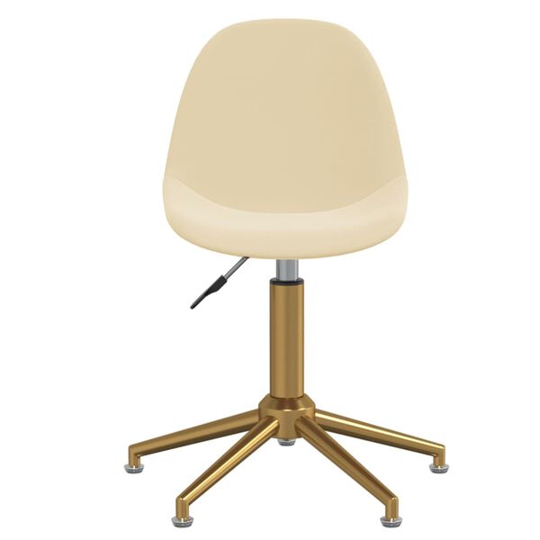 vidaXL Chaises pivotantes &agrave; manger lot de 2 Cr&egrave;me Velours