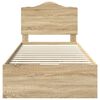 vidaXL Cadre de lit Ch&ecirc;ne Sonoma 90 x 200 cm Bois Ing&eacute;nierie