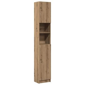 vidaXL Meuble de salle de bain Ch&ecirc;ne artisanal 32x25,5x190 cm Bois d'ing&eacute;nierie