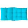 vidaXL Coussins de chaise &agrave; dossier bas lot de 4 turquoise