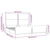 vidaXL Cadre de lit sans matelas noir 160x200 cm tissu