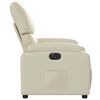 vidaXL Fauteuil inclinable &eacute;lectrique Cr&egrave;me Similicuir