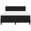 vidaXL Lit &agrave; ressorts avec matelas Noir 140 x 190 cm tissu