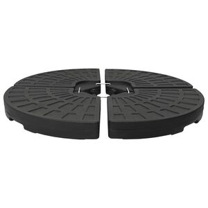 vidaXL Socle de parasol en forme d'&eacute;ventail 4 pcs Noir