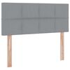 vidaXL Lit avec rangement et LED Gris clair 120 x 200 cm tissu