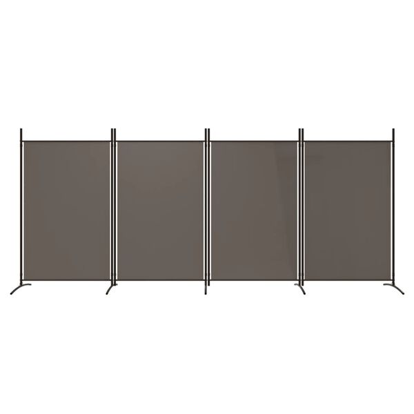 vidaXL Cloison de séparation 4 panneaux Anthracite 346x180 cm Tissu