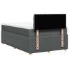 vidaXL Sommier &agrave; lattes de lit avec matelas gris fonc&eacute; 120x190cm tissu