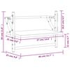 vidaXL &Eacute;tag&egrave;res murales avec barres 2 pcs ch&ecirc;ne fum&eacute; 40x25x30 cm