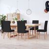 vidaXL Chaises &agrave; manger lot de 6 noir tissu