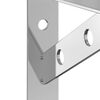 vidaXL Supports d'&eacute;tag&egrave;res 4pcs 15x2,5x11,5cm argent&eacute; acier inoxydable