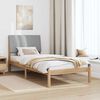 vidaXL Cadre de lit avec t&ecirc;te de lit Marron 90 x 190 cm Pin massif