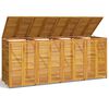vidaXL Abri &agrave; poubelle quadruple 280x89x117 cm bois massif d'acacia