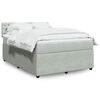 vidaXL Sommier &agrave; lattes de lit et matelas Gris clair 160x200cm Velours